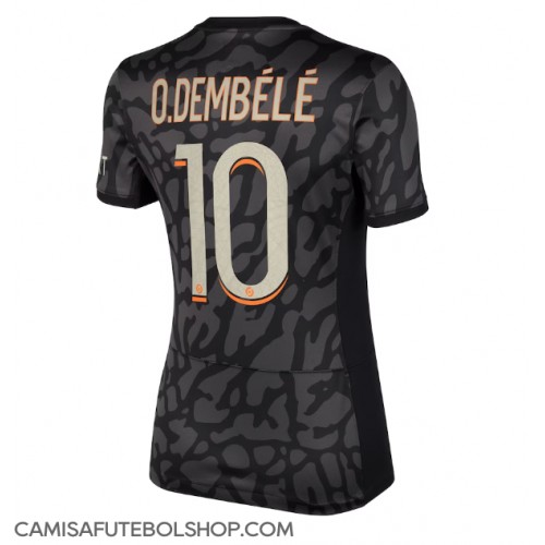 Camisa de time de futebol Paris Saint-Germain Ousmane Dembele #10 Replicas 3º Equipamento Feminina 2023-24 Manga Curta
